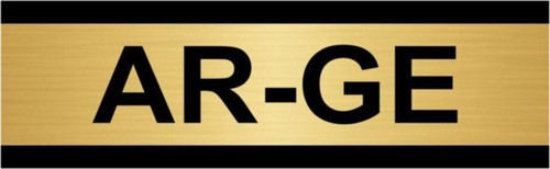 Ar-Ge 10X20Cm Altın Renk Metal Yönlendirme Levhası