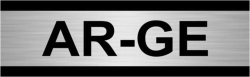 Ar-Ge 10X20Cm Gümüş Renk Metal Yönlendirme Levhası