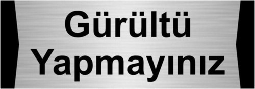 Gürültü Yapmayınız 10X20Cm Gümüş Renk Metal Yönlendirme Levhası
