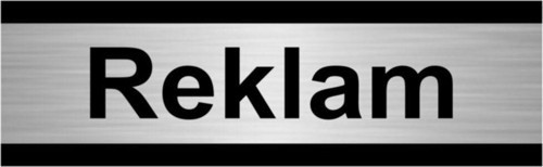 Reklam 10X20Cm Gümüş Renk Metal Yönlendirme Levhası