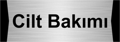 Cilt Bakımı 5X20Cm Gümüş Renk Metal Yönlendirme Levhası