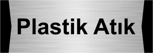 Plastik Atık 10X20Cm Gümüş Renk Metal Yönlendirme Levhası
