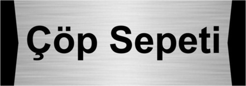 Çöp Sepeti 10X20Cm Gümüş Renk Metal Yönlendirme Levhası