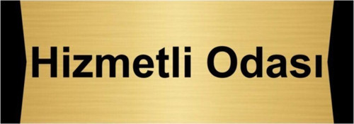 Masaj Odası 5X20Cm Altın Renk Metal Yönlendirme Levhası