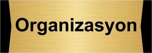Organizasyon 5X20Cm Altın Renk Metal Yönlendirme Levhası