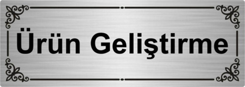 Ürün Geliştirme 7X20Cm Gümüş Renk Metal Yönlendirme Levhası