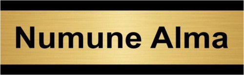 Numune Alma 10X20Cm Altın Renk Metal Yönlendirme Levhası