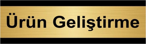 Ürün Geliştirme 10X20Cm Altın Renk Metal Yönlendirme Levhası