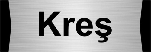 Kreş 10X20Cm Gümüş Renk Metal Yönlendirme Levhası