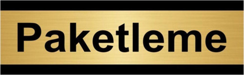 Paketleme 10X20Cm Altın Renk Metal Yönlendirme Levhası