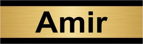 Amir 7X20Cm Altın Renk Metal Yönlendirme Levhası