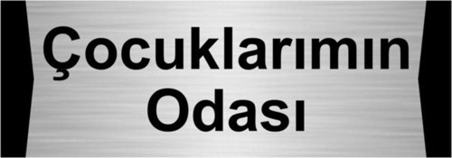 Çocuklarımın Odası 5X20Cm Gümüş Renk Metal Yönlendirme Levhası