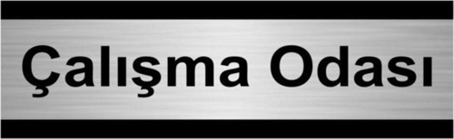 Çalışma Odası 5X20Cm Gümüş Renk Metal Yönlendirme Levhası