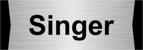 Singer 7X20Cm Gümüş Renk Metal Yönlendirme Levhası