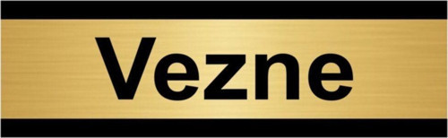 Yönetici 10X20Cm Altın Renk Metal Yönlendirme Levhası