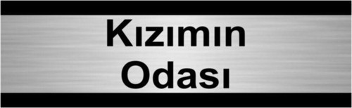 Kızımın Odası 7X20Cm Gümüş Renk Metal Yönlendirme Levhası