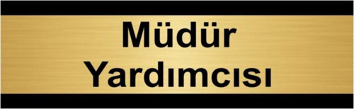 Müdür Yardımcısı 7X20Cm Altın Renk Metal Yönlendirme Levhası
