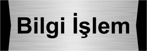 Bilgi Işlem 10X20Cm Gümüş Renk Metal Yönlendirme Levhası
