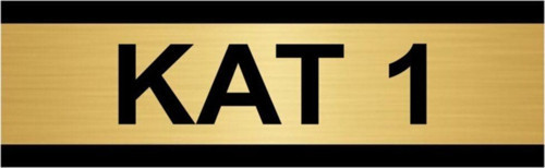 Kat 1 10X20Cm Altın Renk Metal Yönlendirme Levhası