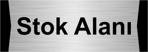 Stok Alanı 5X20Cm Gümüş Renk Metal Yönlendirme Levhası