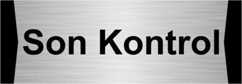 Son Kontrol 5X20Cm Gümüş Renk Metal Yönlendirme Levhası