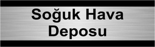 Soğuk Hava Deposu 5X20Cm Gümüş Renk Metal Yönlendirme Levhası