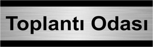 Toplantı Odası 7X20Cm Gümüş Renk Metal Yönlendirme Levhası