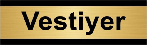 Vestiyer 7X20Cm Altın Renk Metal Yönlendirme Levhası