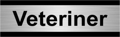 Veteriner 7X20Cm Gümüş Renk Metal Yönlendirme Levhası
