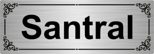 Santral 7X20Cm Gümüş Renk Metal Yönlendirme Levhası