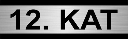 12. Kat 10X20Cm Gümüş Renk Metal Yönlendirme Levhası