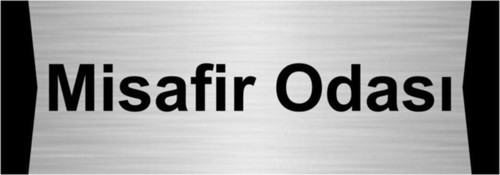 Misafir Odası 7X20Cm Gümüş Renk Metal Yönlendirme Levhası