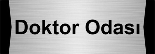 Doktor Odası 7X20Cm Gümüş Renk Metal Yönlendirme Levhası