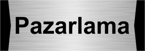 Pazarlama 7X20Cm Gümüş Renk Metal Yönlendirme Levhası