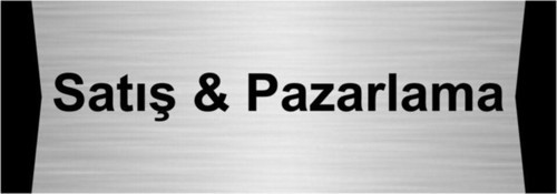 Satış & Pazarlama 7X20Cm Gümüş Renk Metal Yönlendirme Levhası