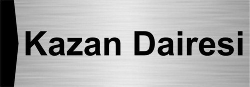 Kazan Dairesi 10X20Cm Gümüş Renk Metal Yönlendirme Levhası