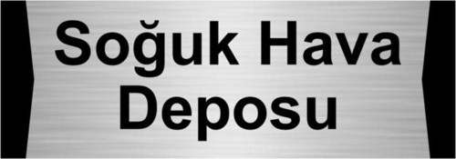 Soğuk Hava Deposu 7X20Cm Gümüş Renk Metal Yönlendirme Levhası