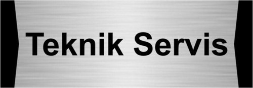 Teknik Servis 7X20Cm Gümüş Renk Metal Yönlendirme Levhası
