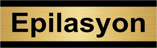 Epilasyon 10X20Cm Altın Renk Metal Yönlendirme Levhası