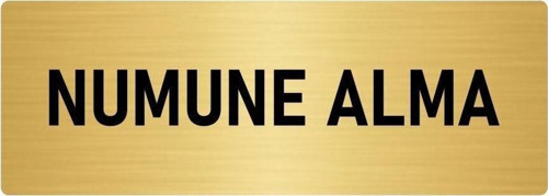 Metal Yönlendirme Levhası, Departman Kapı Isimliği Numune Alma 10X20 Cm Altın Renk