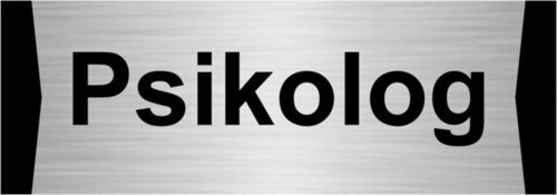 Psikolog 7X20Cm Gümüş Renk Metal Yönlendirme Levhası
