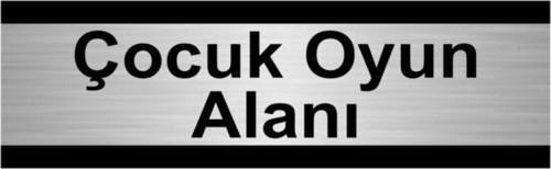 Çocuk Oyun Alanı 7X20Cm Gümüş Renk Metal Yönlendirme Levhası