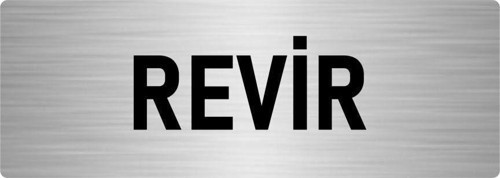 Metal Yönlendirme Levhası, Departman Kapı Isimliği Revir 10X20 Cm Gümüş Renk