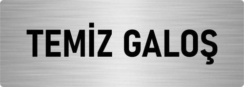 Metal Yönlendirme Levhası, Departman Kapı Isimliği Temiz Galoş 7X20 Cm Gümüş Renk