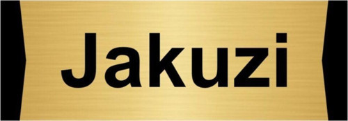 Jakuzi 7X20Cm Altın Renk Metal Yönlendirme Levhası