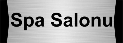 Spa Salonu 7X20Cm Gümüş Renk Metal Yönlendirme Levhası