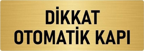 Metal Yönlendirme Levhası, Departman Kapı Isimliği Otomatik Kapı 10X20 Cm Altın Renk