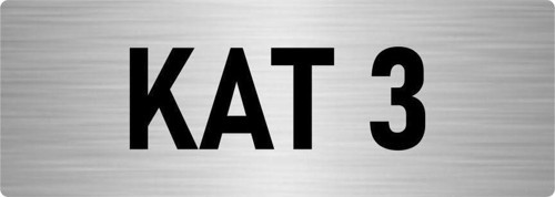 Metal Yönlendirme Levhası, Departman Kapı Isimliği Kat 3 5X20 Cm Gümüş Renk