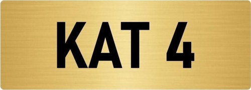 Metal Yönlendirme Levhası, Departman Kapı Isimliği Kat 4 5X20 Cm Altın Renk