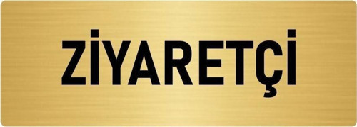 Metal Yönlendirme Levhası, Departman Kapı Isimliği Ziyaretçi 10X20 Cm Altın Renk